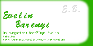 evelin barenyi business card